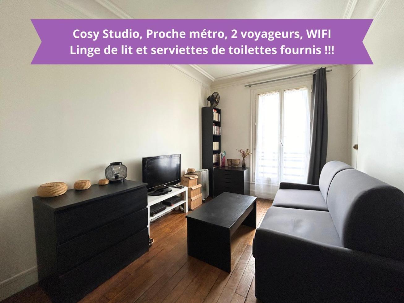 Cosy Studio - Proche Metro - 2 Voyageurs Apartment Levallois-Perret Bagian luar foto